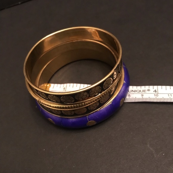 Purple And Gold Bangle Set - Picture 5 of 6